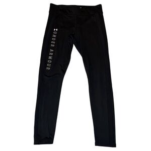 Under Armour Woman’s Black Athletic Legging Size Medium Logo Pocket